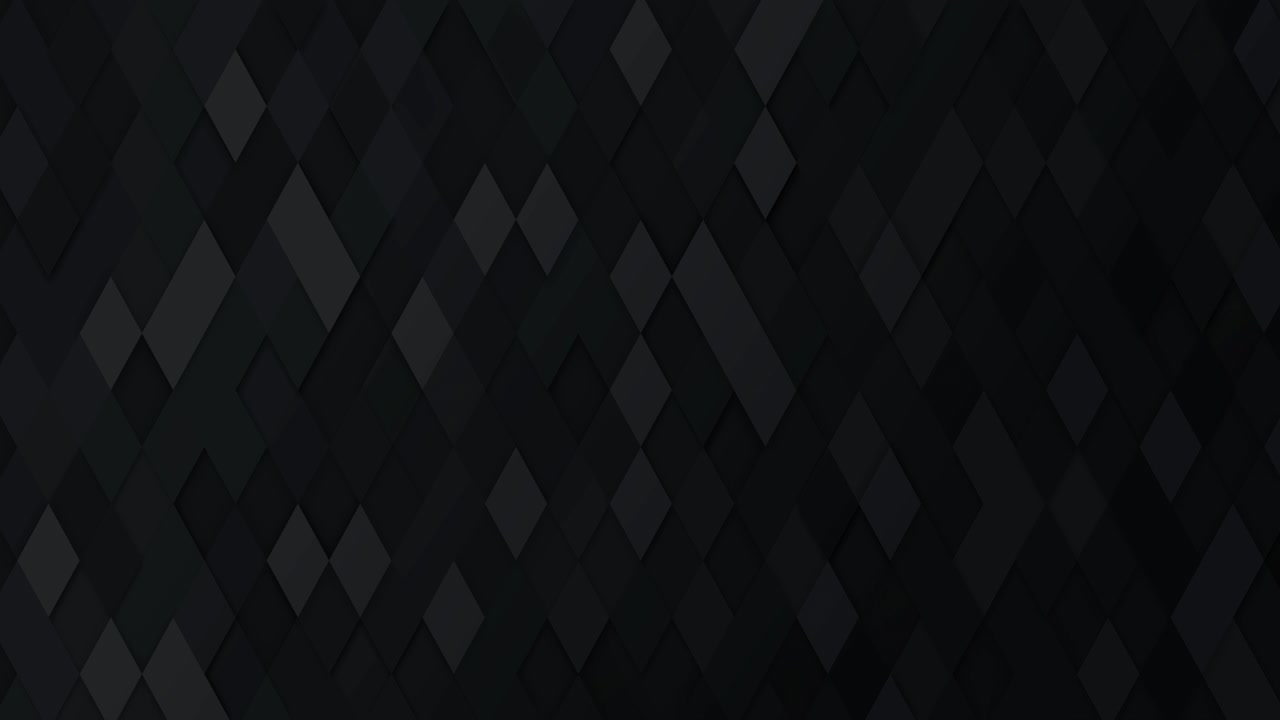 Black geometric background with diamond shapes. Looped animation with empty space for text.