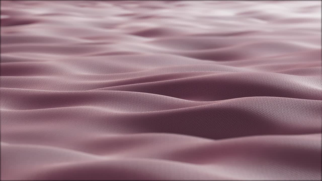 Close up. Slow motion. Looped 3d animation of dynamic cloth. Wavy silk cloth fluttering in the wind. Knitted texture fabric. Pink fabric stock footage. 4K Ultra HD video.