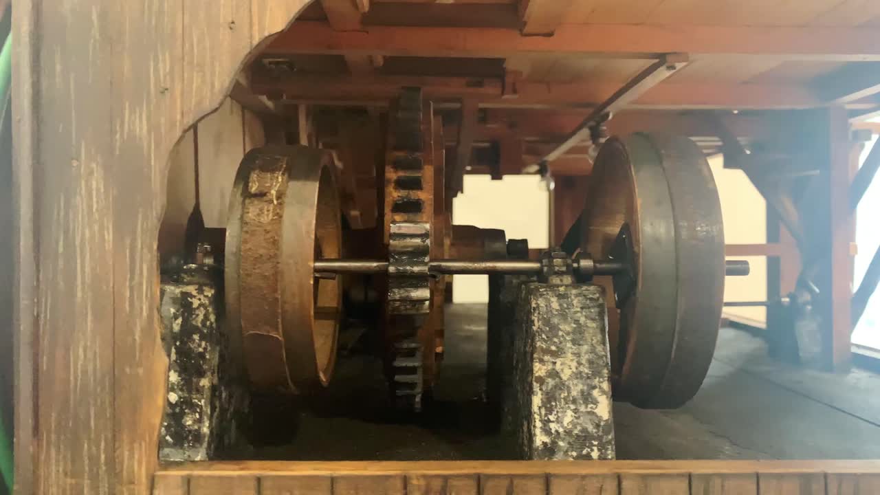 transferencia de rotación desde el molino de río