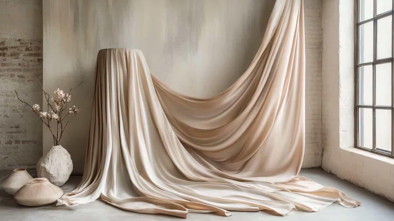 бежевый драпежный фонографский студийный фон