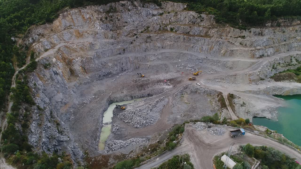 cantera para la minería vista aérea