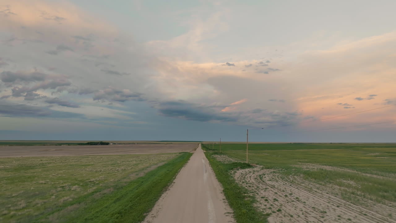 Beautiful Colorado Farm Land Great Plains Aerial View