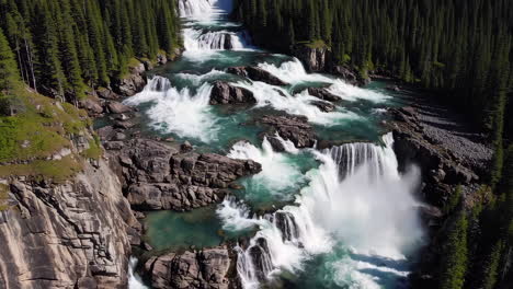 stunning cascading waterfalls in a lush forest