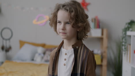 boy in a bedroom