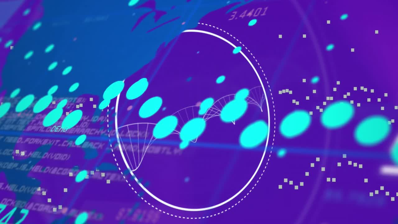 dna  ⁇ 의 애니메이션, 세계 지도 및 데이터 처리