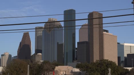 4k aerial of downtown houston skyline