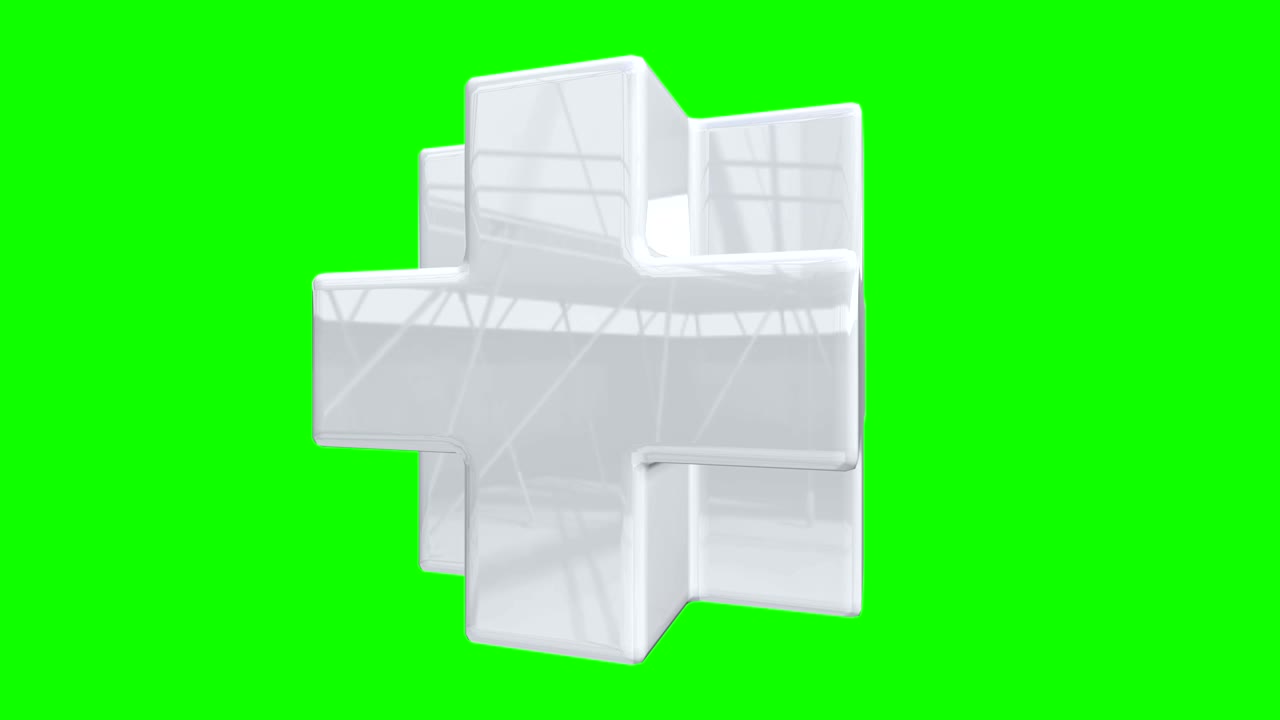 White Necker Cube. 3d cross logo design, crop circles, sacred geometry.