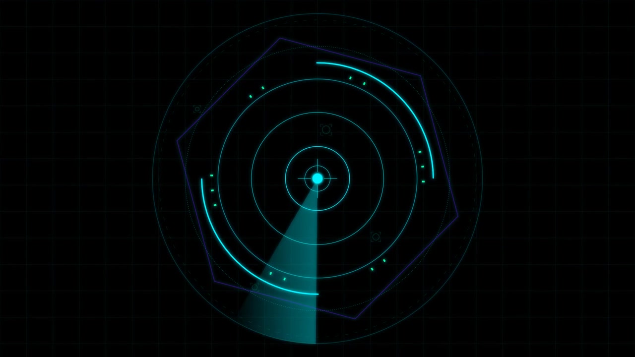 Interfaccia di scanner radar digitale con fascio rotante