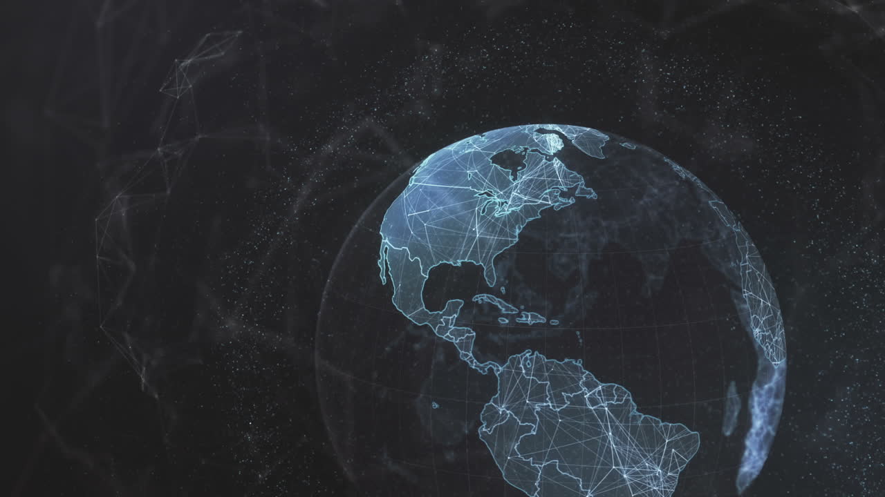 pantalla de interfaz con el globo 4k