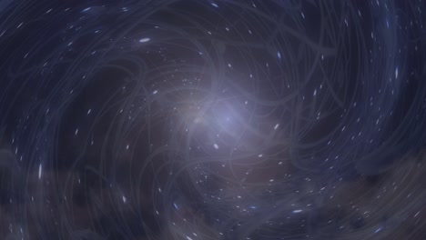 animación de fantasía del espacio exterior con estructura alienígena
