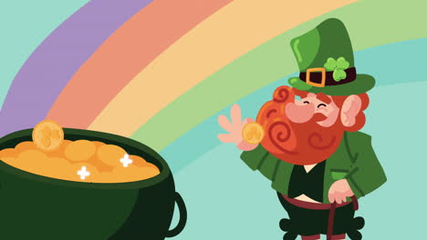 leprechaun with pot of gold