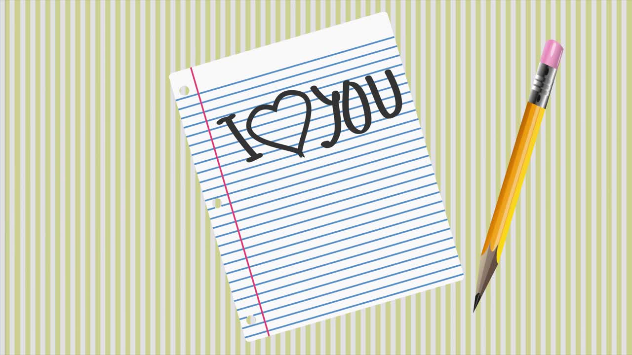 로맨틱한 말로 쓰여진 사랑 편지