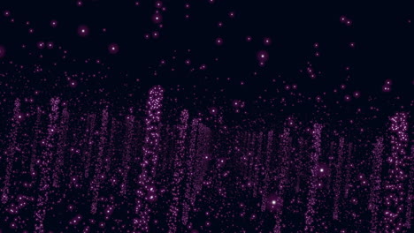 el brillo del movimiento brilla con luz led de neón en filas en el espacio oscuro