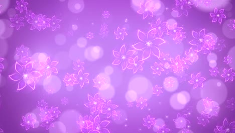 flores abstractas púrpuras de fondo. el ordenador generó un bucle sin costuras.