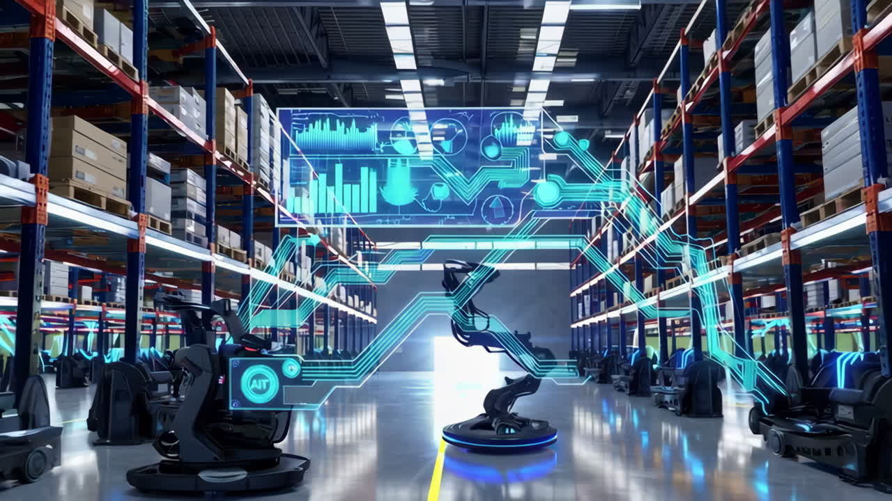 로을 탑재한 자동 창고