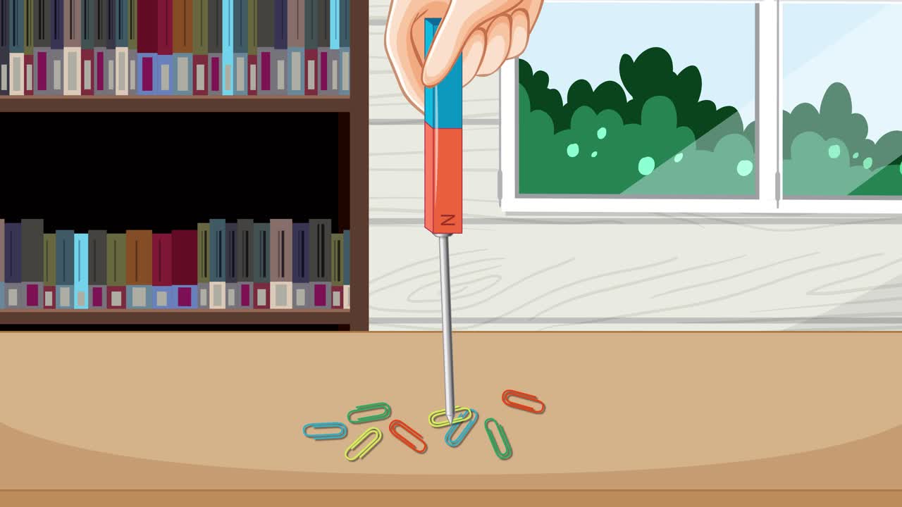 선반에서 떨어지는 책들의 애니메이션 순서입니다.