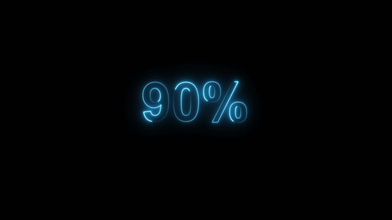 Percentages in Neon Glow