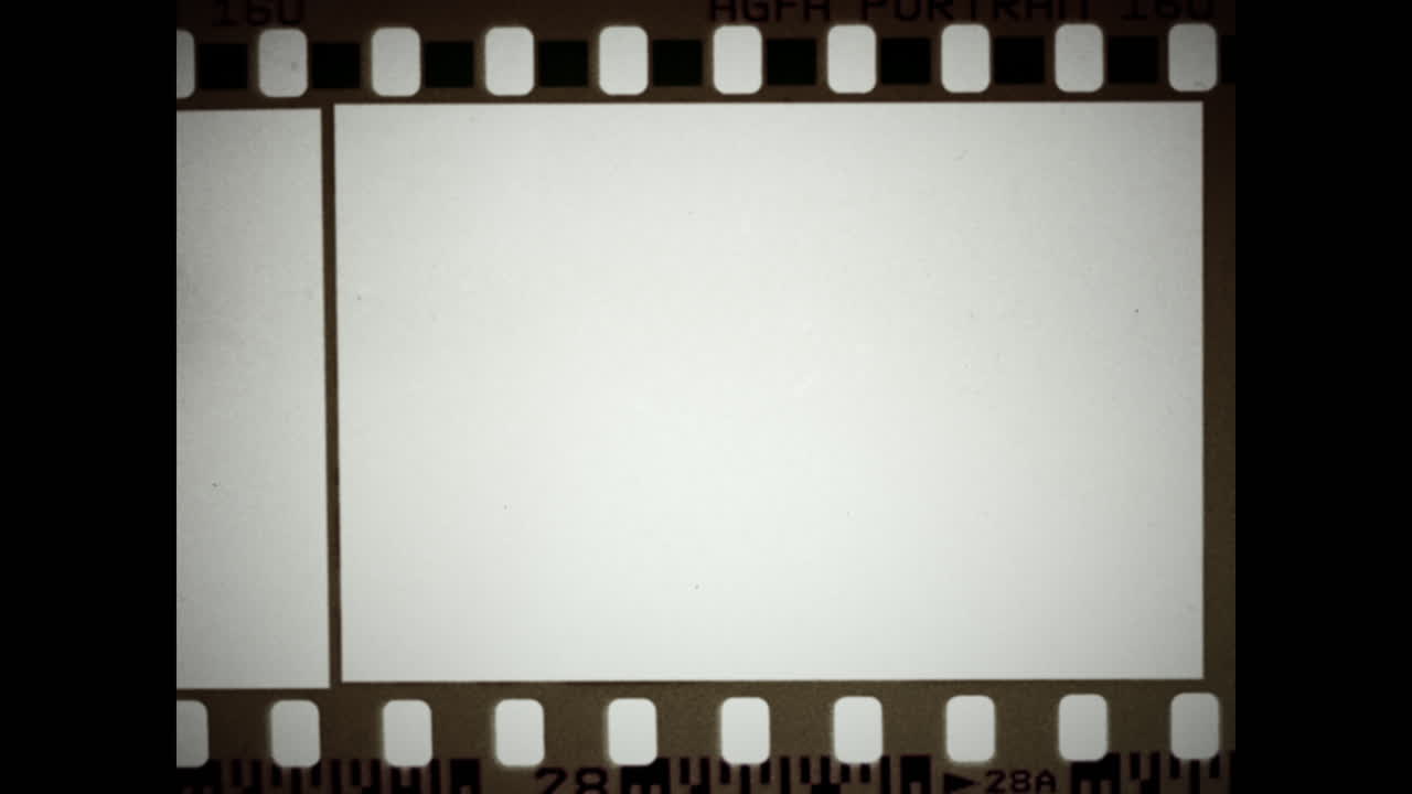 Real 35mm 4x3 film frame overlay - dirty and old