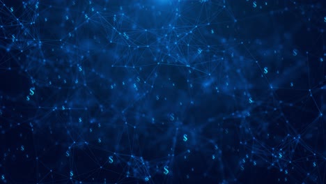 polygon digital network blue abstract plexus science connections wire system geometry blockchain