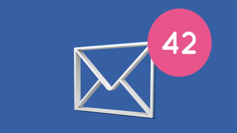 Digital envelope and numbers 4k