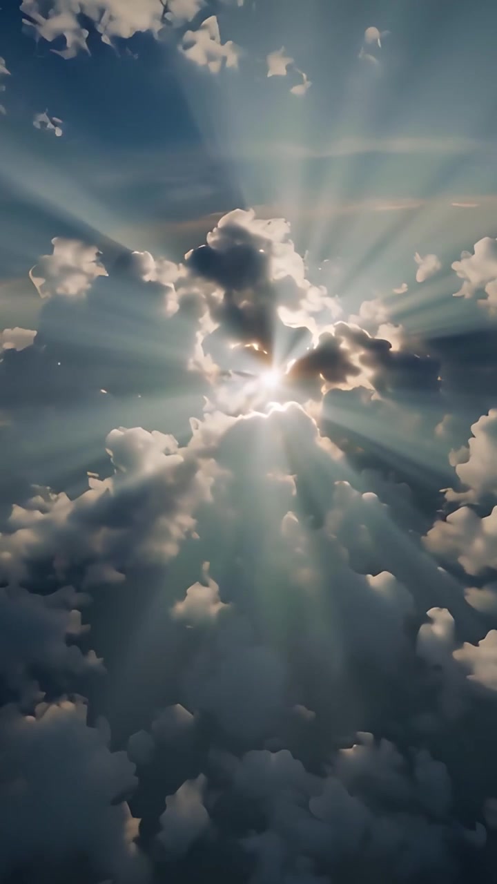 Sfondo per Adorazione 4K: Croce Cristiana e Luce Celeste