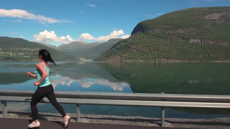 Woman-jogging-outdoors