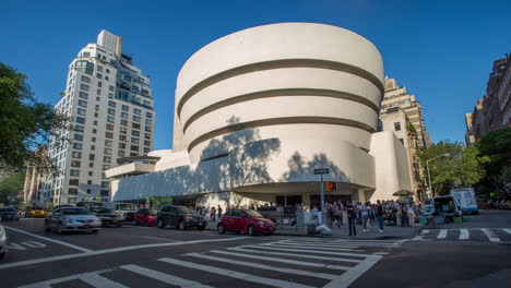 solomon r. guggenheim museum in new york city on a sunny day