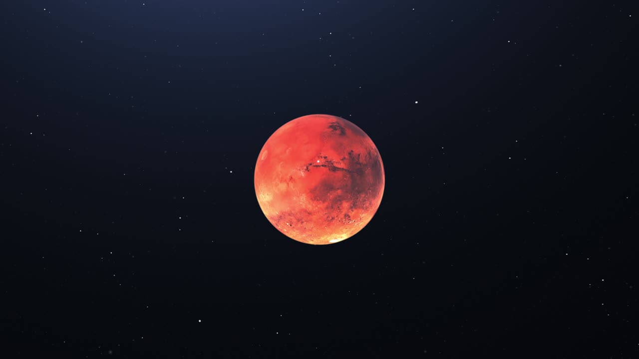 4k планета марс высокого качества - планета марс на орбите с звездами на заднем плане высокого качества 4k - марс на черном фоне, марс приближается от нижнего полярного круга - марс красная планета