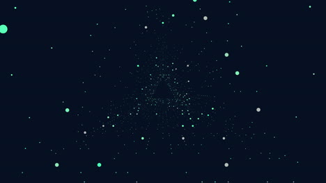 enigmatic floating dots on dark background