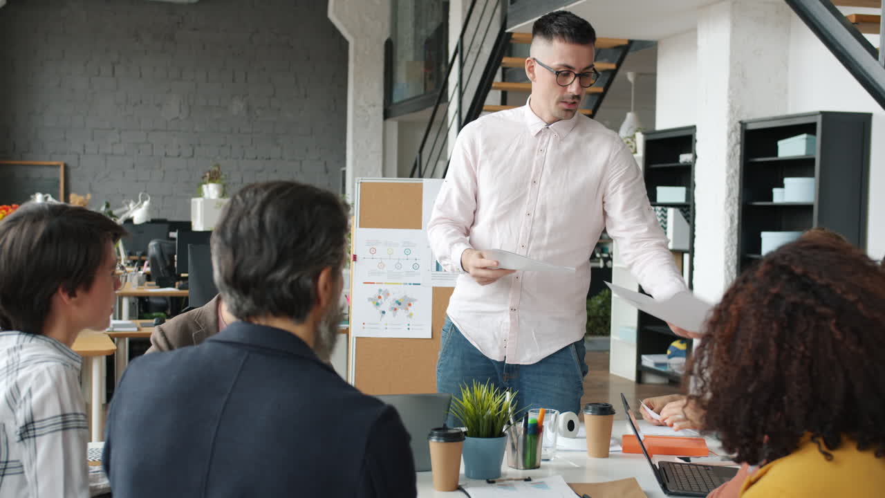 presentación de la reunión de negocios