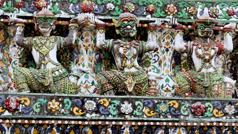 detailed view of ornate temple sculptures