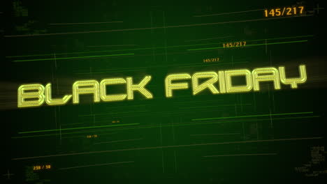 Animations-Introtext-Black-Friday-Und-Cyberpunk-Animationshintergrund-Mit-Computermatrix-Und-Raster-2