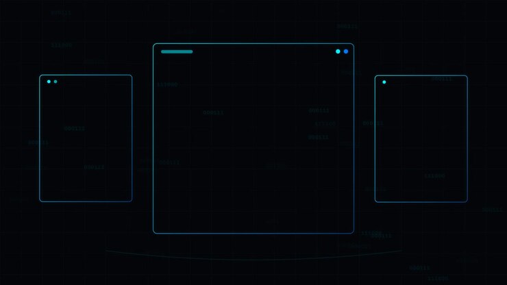 Abstract Digital Interface with Floating Binary Code and Data Windows