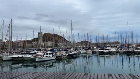 port of alicante in spain during the day 4k 30fps