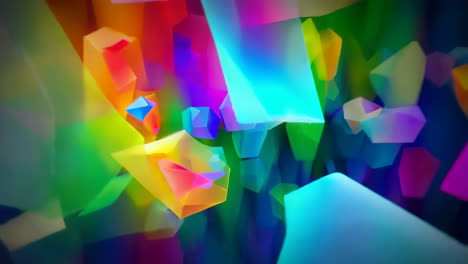 abstract colorful crystal geometries