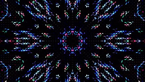 hermoso caleidoscopio abstracto que brilla, una luz radiante que regula los movimientos sutiles