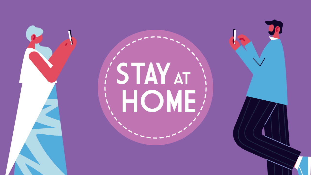 스마트폰을 사용하는 커플이 집에서 일하고 있습니다.