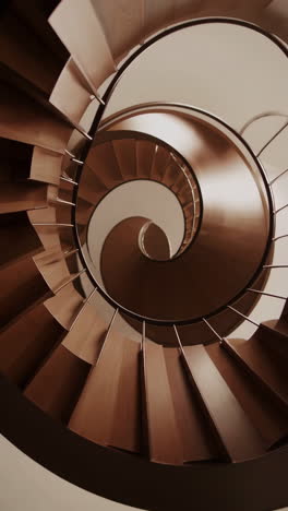 elegant spiral wooden staircase looking up