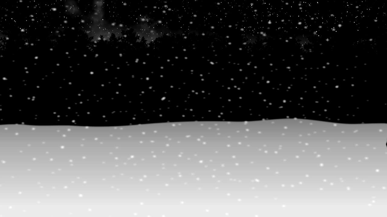moviéndose a través de la noche invierno animado bosque de nieve2