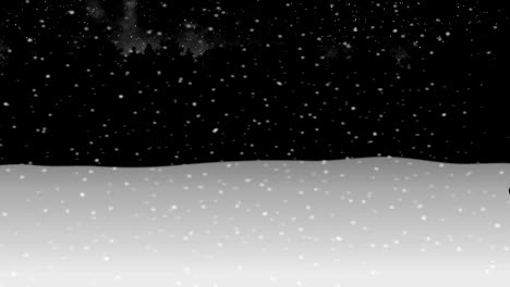 moving through night winter snow forest animation2