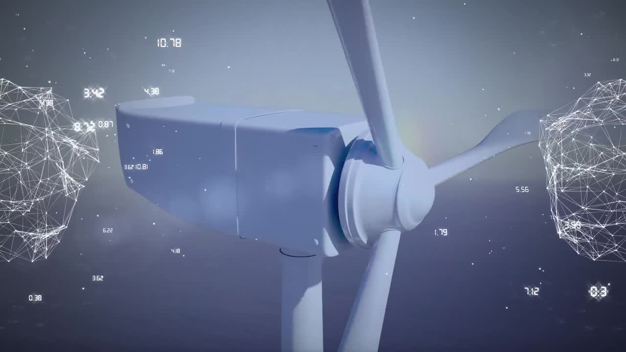 풍력 터빈과 비대칭 라인