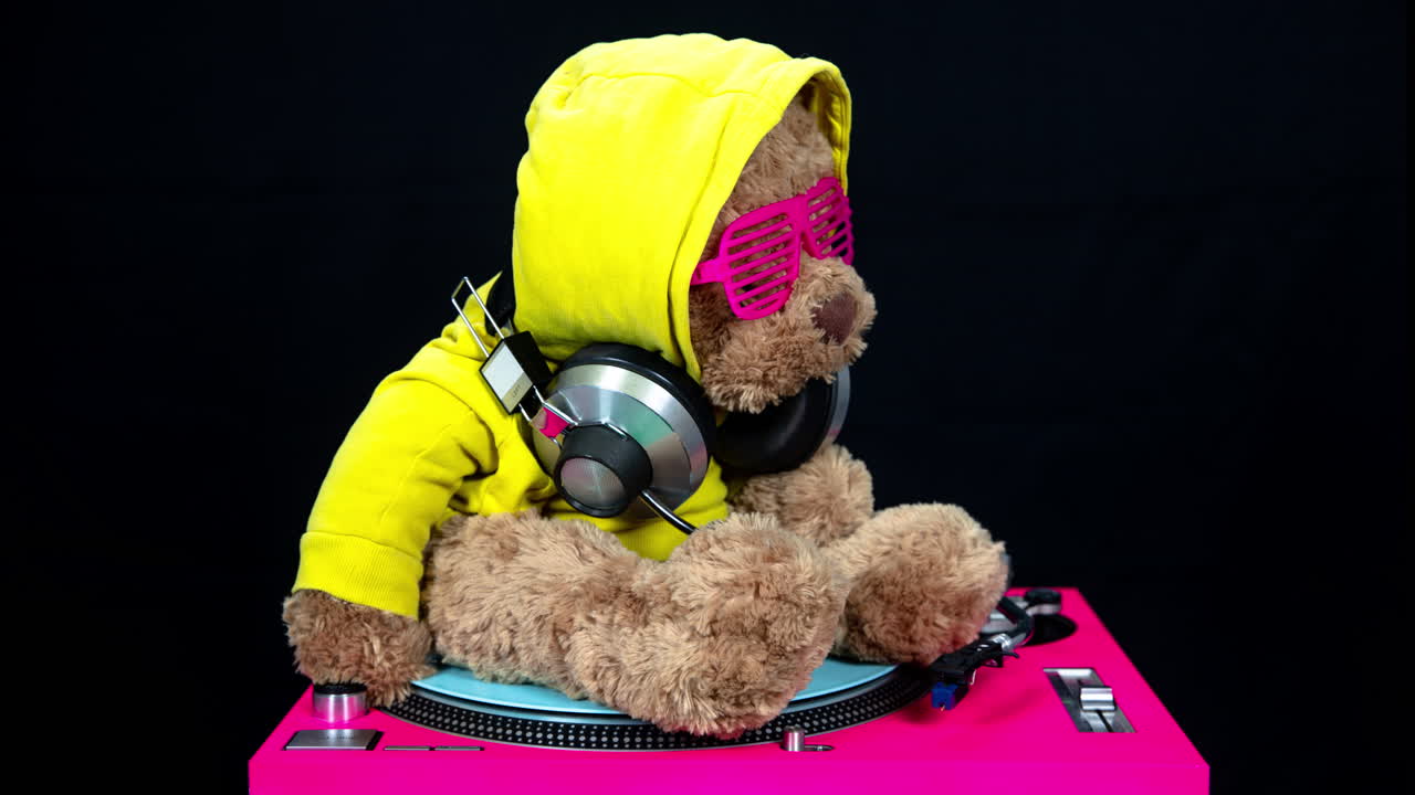 el dj del oso de peluche