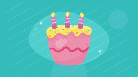 birthday cake with candles animation