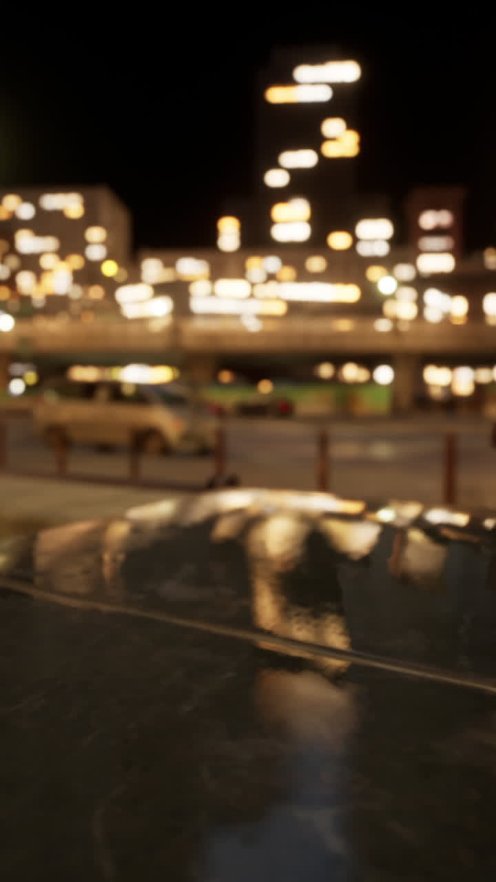 밤의 도시가 흐릿해졌어