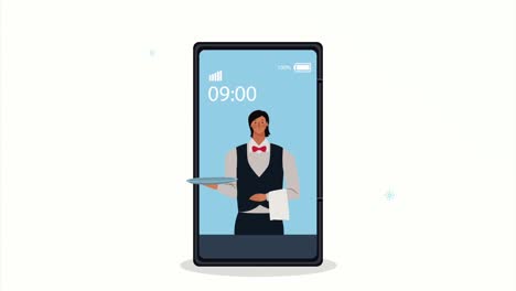 food delivery service technology animation