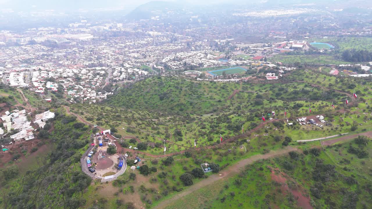 Houses and surroundings of the Lo Barnechea commune, metropolitan region, Chile