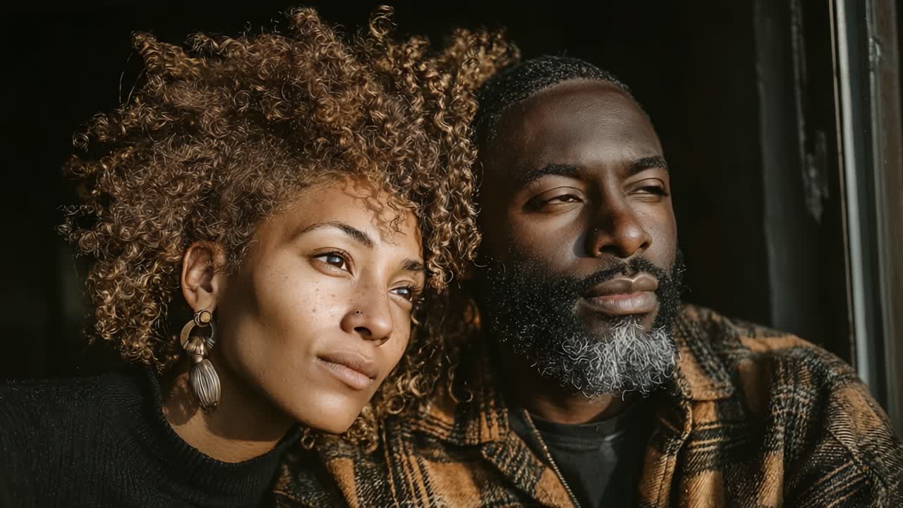 A Couple's Intimate Moment: Capturing the Beauty and Connection Between Two People as They Sit Together, Lost in Thought and Enjoying Each Other's Company