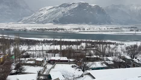 Skardu-rural-village-Pakistan-Kashmir-Winter-Snowfall