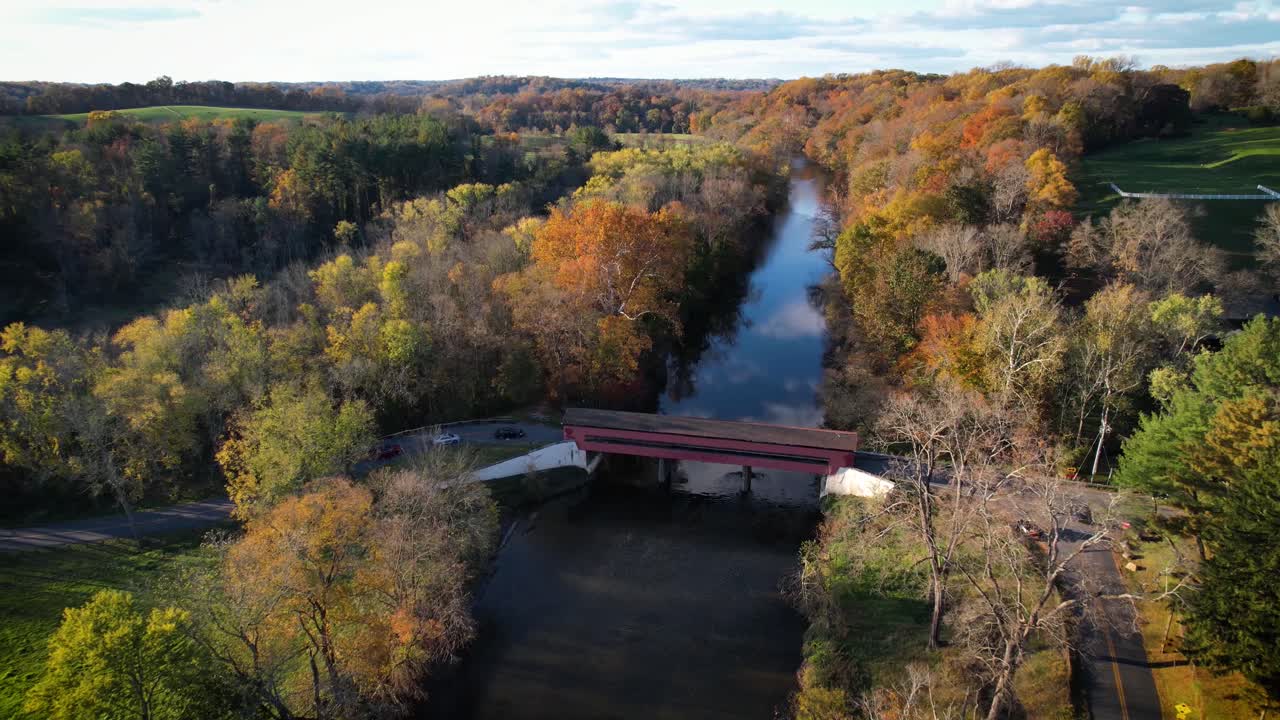 autumn brandywine drone del valle del río