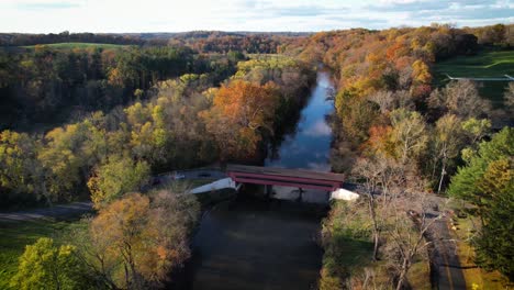 Autumn-Brandywine-river-valley-drone-